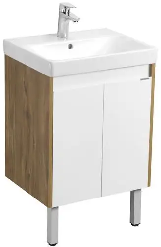Акватон Тумба с умывальником Сканди Doors 55 1A2788K0SDZ90 (белый/дуб рустикальный) – фото товара