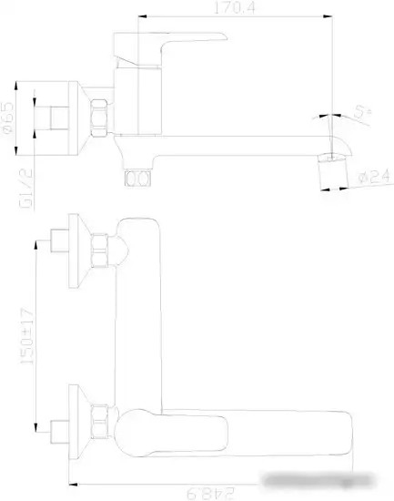 Смеситель Rossinka Silvermix W35-33 - фото товара