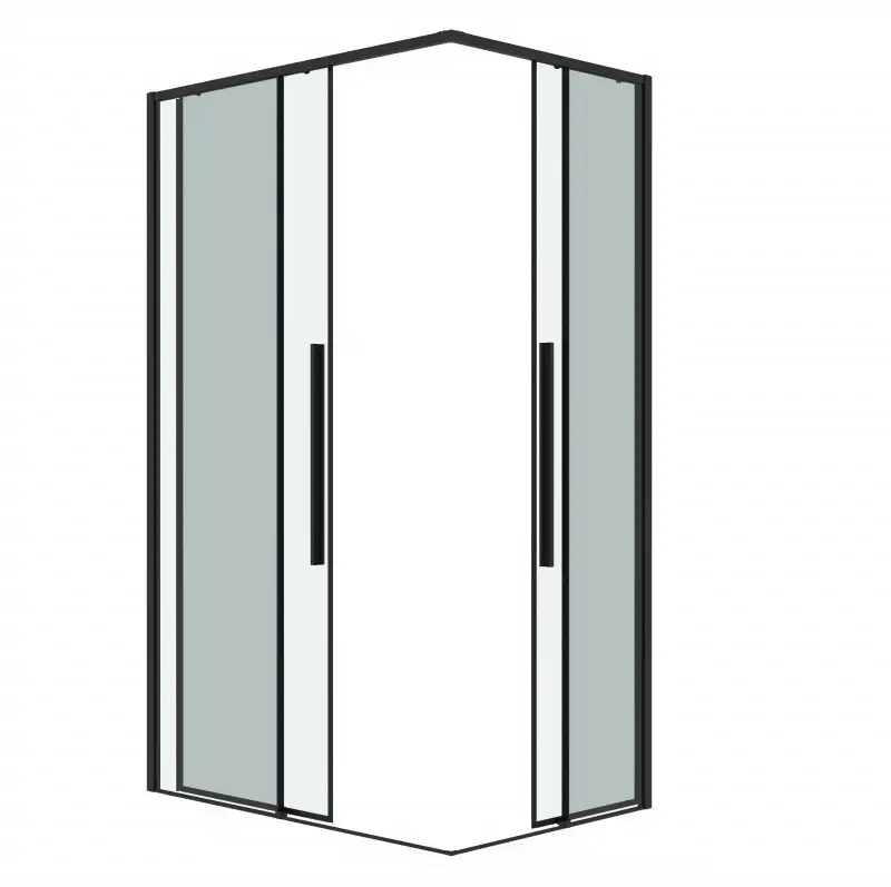 Душевой уголок Grossman Galaxy 110x70x195 300.K33.01.1170.21.00 (черный матовый/прозрачное стекло) - фото товара