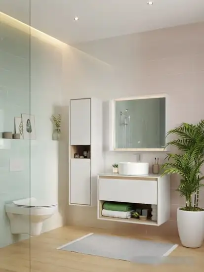 Cersanit Тумба под умывальник со столешницей Louna 80 SZ-LOU80-BL/WH – фото товара