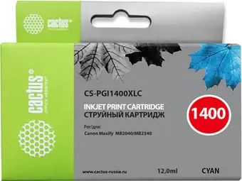 Картридж CACTUS CS-PGI1400XLC (аналог Canon PGI-1400XL C) – изображение в каталоге