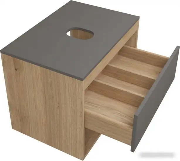 Teymi Тумба под умывальник Ritta 65 T60524 (дуб эврика/графит матовый) – фото товара