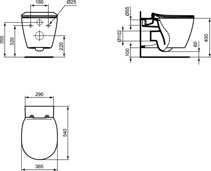 Унитаз Ideal Standard Connect AquaBlade E047901+E772401 - фото товара