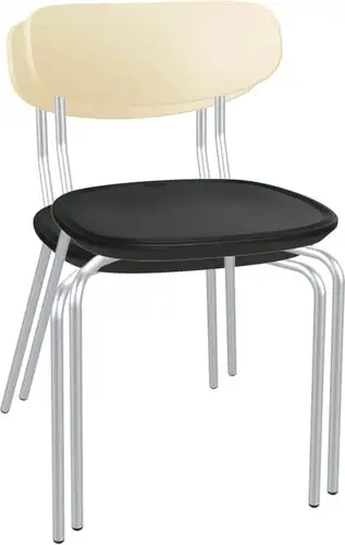 Стул Sheffilton SHT-S85М-2 (бежевый/черный/хром лак) – изображение в каталоге