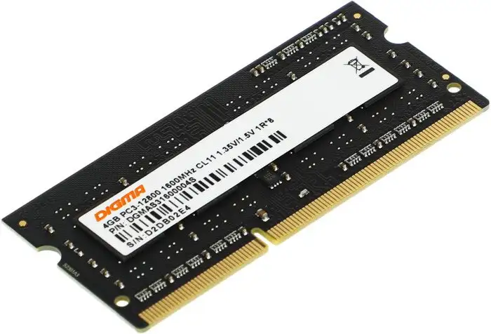 Оперативная память Digma 4ГБ DDR3 SODIMM 1600 МГц DGMAS31600004S – фото товара