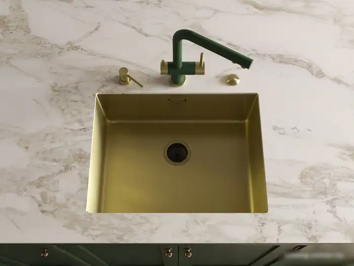 Дозатор для жидкого мыла Omoikiri OM-03 LG (светлое золото) – фото товара