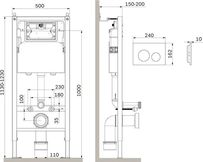 Инсталляция для унитаза AM.PM I012709.0101 (белый глянцевый) - фото товара