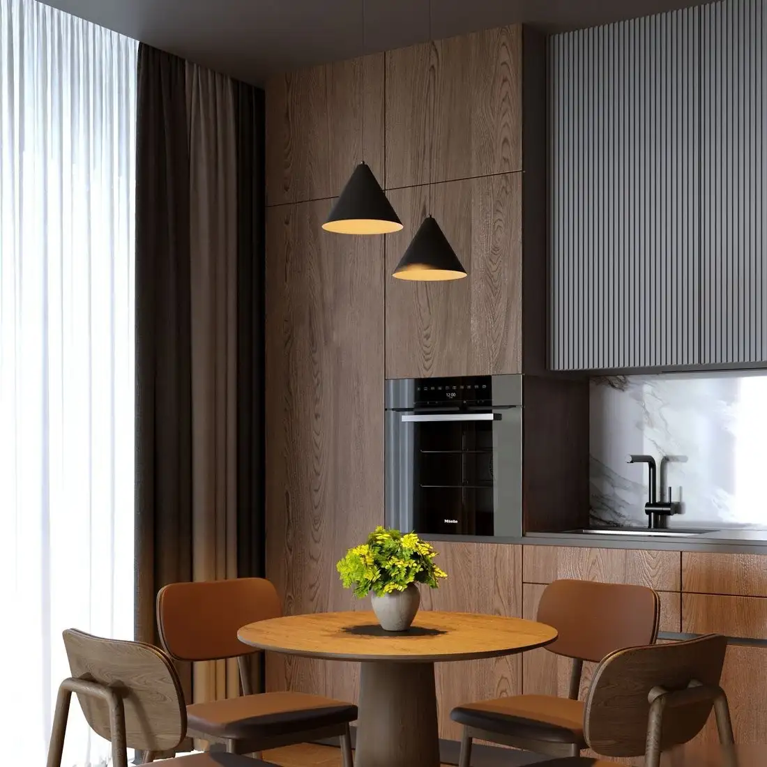 Подвесная люстра Elektrostandard Conus 50316 LED 3000K (черный) – фото товара