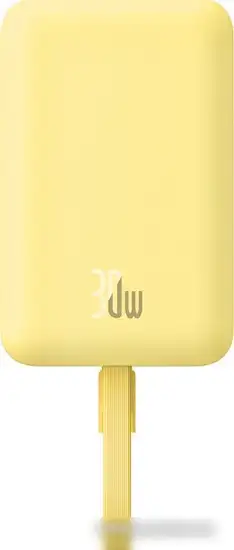 Внешний аккумулятор Baseus Magnetic Fast Charge Power Bank Type-C Edition 30W 10000mAh (желтый) – фото товара