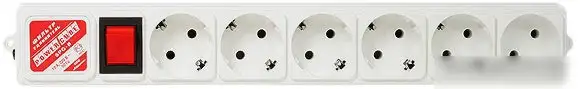 Сетевой фильтр Power Cube 6 розеток, серый, 1.9 м (SPG(5+1)-B-6) – фото товара