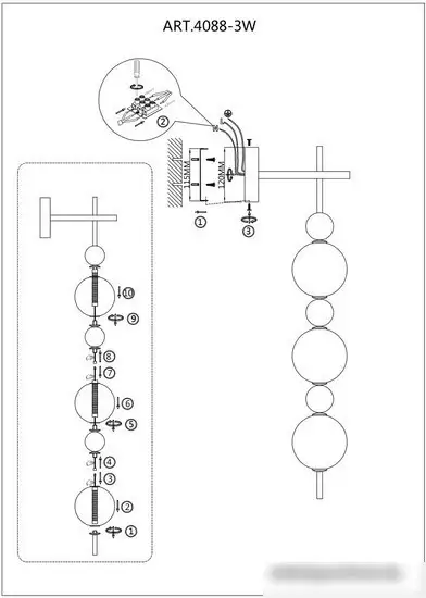 Бра F-Promo Chantra 4088-3W – фото товара