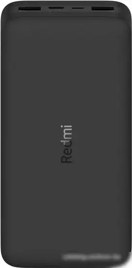Портативное зарядное устройство Xiaomi Redmi Power Bank 20000mAh (черный) – фото товара