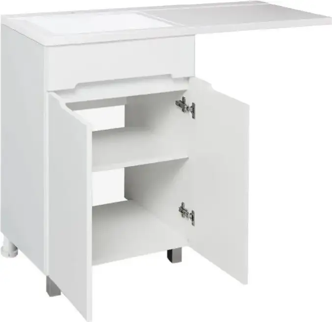 Runo Тумба с умывальником Runo Парма 60 + Гамма 120 лайт с правым крылом (напольная) – фото товара