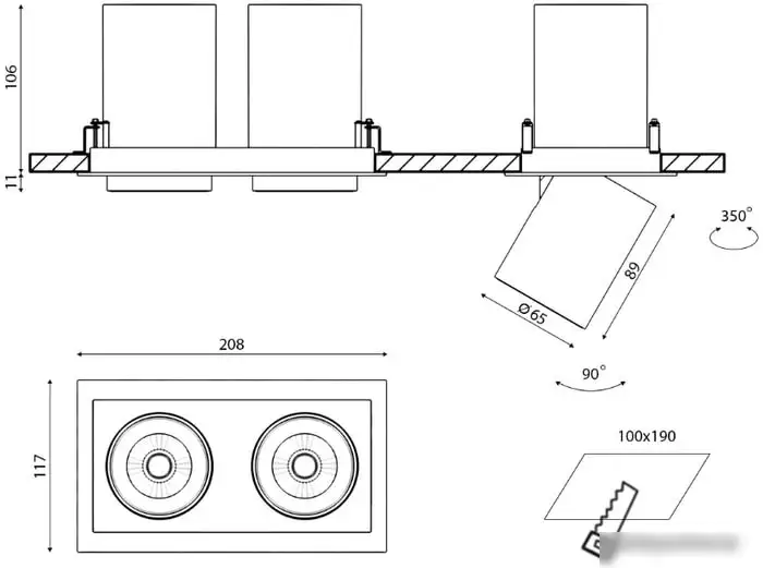 Точечный светильник DesignLed SPL-SQ2-12-NW – фото товара