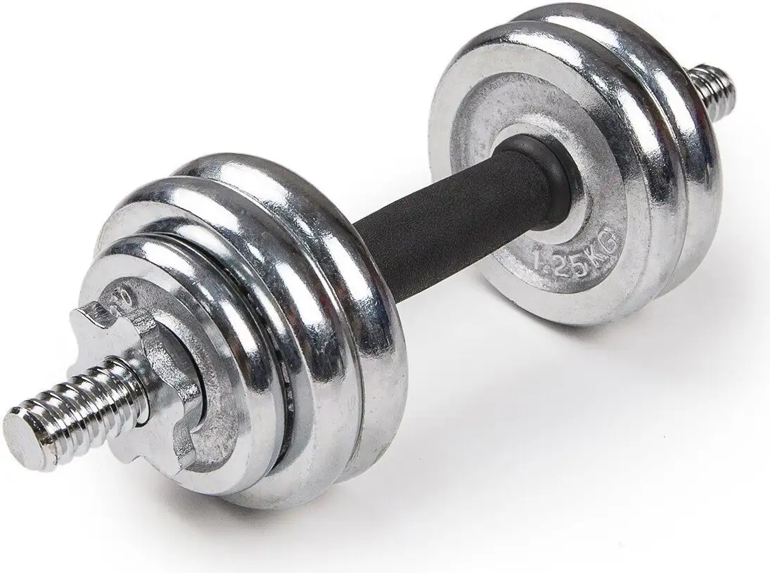 Набор гантелей Atlas Sport Хромированные в чемодане с соединительным грифом 15 кг – фото товара