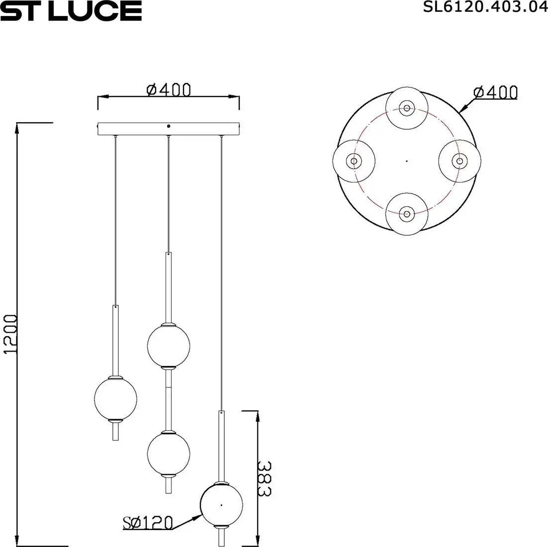 Подвесная люстра ST Luce SL6120.403.04 – фото товара