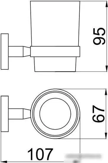 Стакан для зубной щетки и пасты Allen Brau Priority 6.31002-BN – фото товара