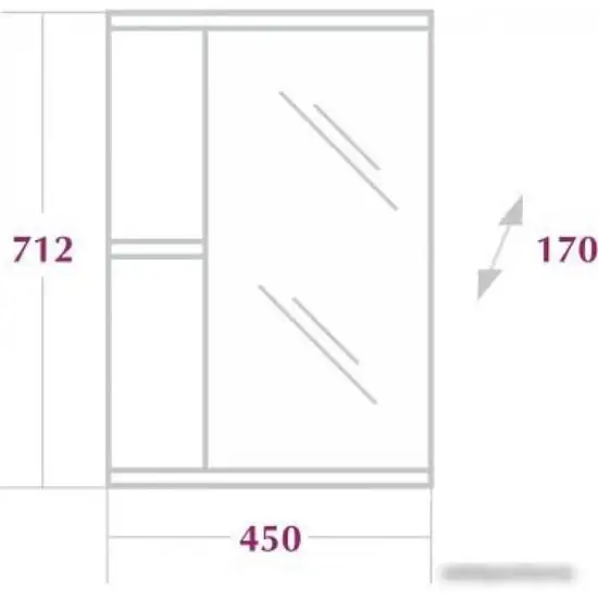 Onika Шкаф с зеркалом Карина 45.00 У – фото товара