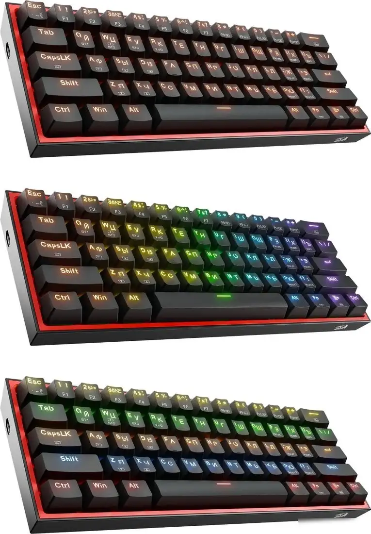 Клавиатура Redragon Fizz Pro (черный/красный) – фото товара