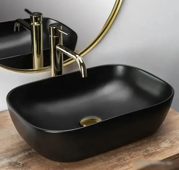 Умывальник Rea Belinda U8470 (черный матовый) - фото товара