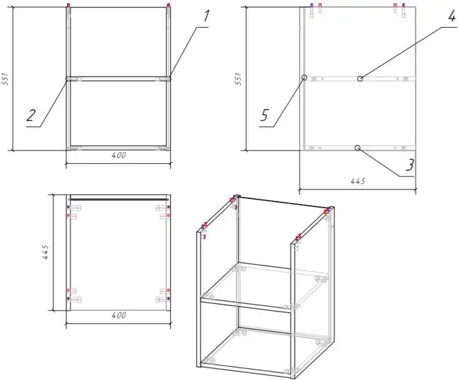 Cersanit Модуль для тумбы Moduo 40 MD-MOD40-SZ – фото товара