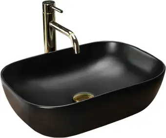 Умывальник Rea Belinda U8470 (черный матовый)