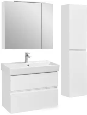 Roca Шкаф с зеркалом Oleta 80 7857647501 (белый матовый) – фото товара