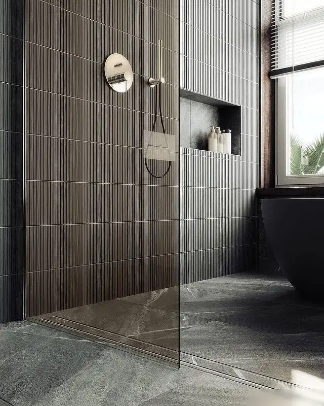 Душевая стенка MaybahGlass 99x195 MGD-1353-5ш (бронзовое стекло/хром матовый) - фото товара