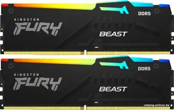 Оперативная память Kingston FURY Beast RGB 2x64ГБ DDR5 5600 МГц KF556C36BBEAK2-128 – изображение в каталоге