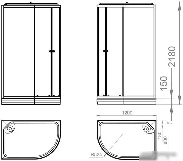 Душевая кабина Domani-Spa Delight 128 120x80 L (сатин-матированное стекло/белый) - фото товара