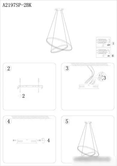 Подвесная люстра Arte Lamp Frodo A2197SP-2BK – фото товара