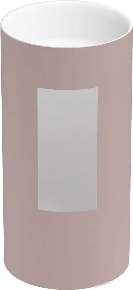 Умывальник Wellsee Chalice Perfection 230623000 (отдельностоящий, без отверстия под смеситель, цвет матовый светло-розовый/глянцевый белый) - фото товара