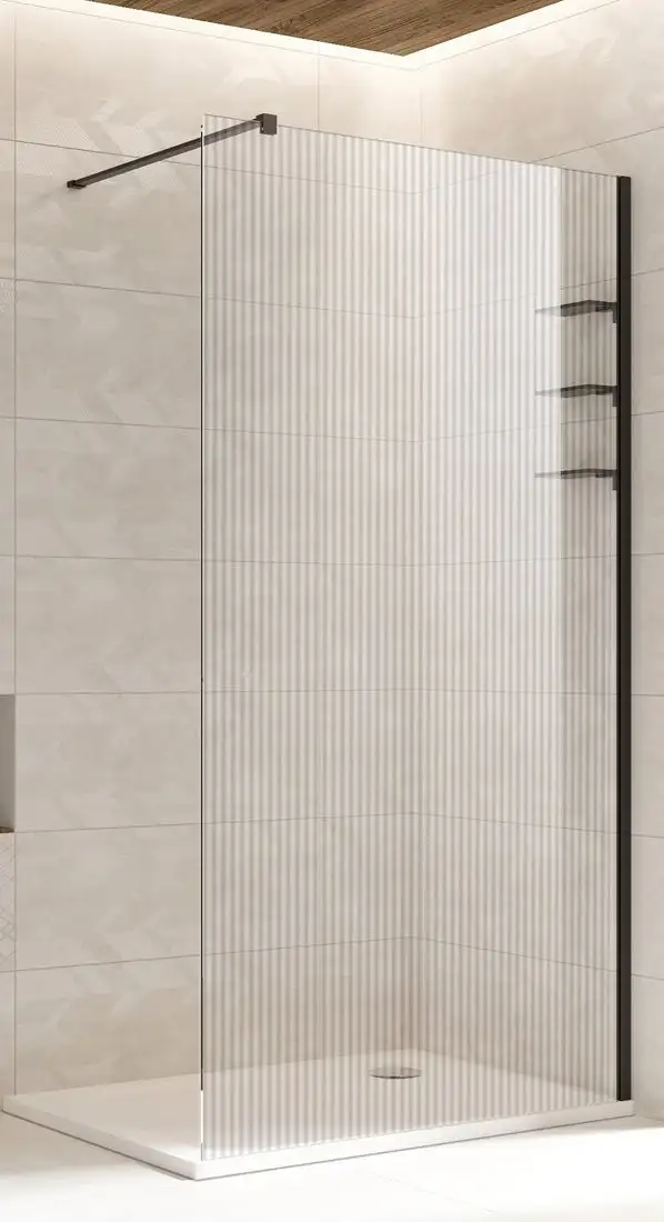 Душевая стенка Adema Риббер 120 Walk-In (черный) - фото товара