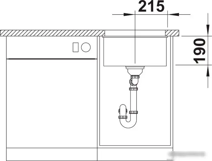 Кухонная мойка Blanco Rotan 400-U 526097 (черный) - фото товара