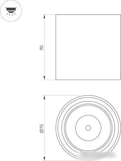 Точечный светильник Arlight SP-SALT-R75-8W Warm3000 039379 – фото товара