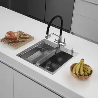 Кухонная мойка ARFEKA Eco AR мойка 500*500, коландер G, дозатор Satin - изображение в каталоге