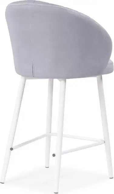 Стул с подлокотниками Woodville Бэнбу полубарный (Velutto 49/белый) – фото товара