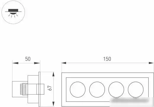 Точечный светильник Arlight MS-ORIENT-BUILT-TURN-TC-S67x150-10W Day4000 032229 – фото товара