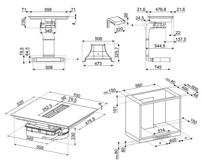 Варочная панель Smeg HOBD472D - фото товара