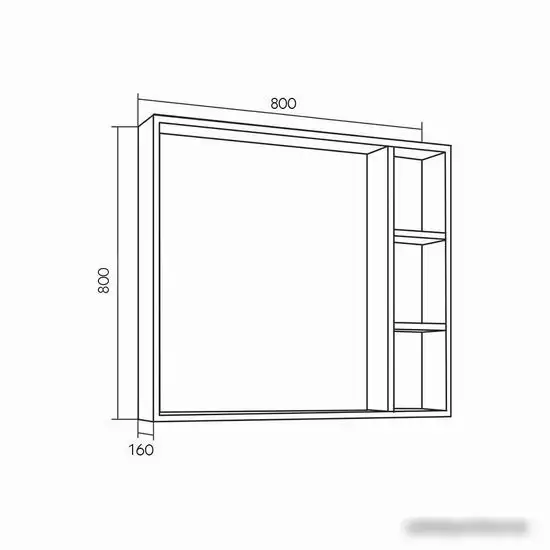 Grossman Шкаф с зеркалом Фалькон 80 208003 – фото товара
