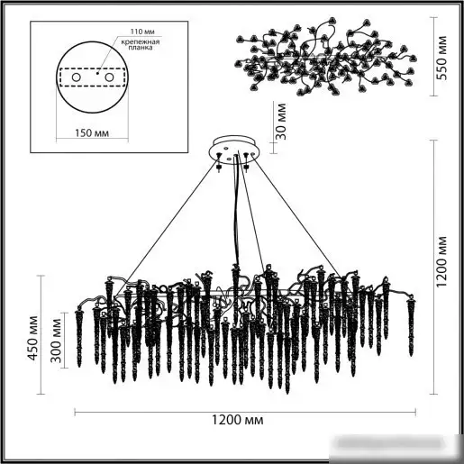 Подвесная люстра Odeon Light Banche 1 5005/12 – фото товара