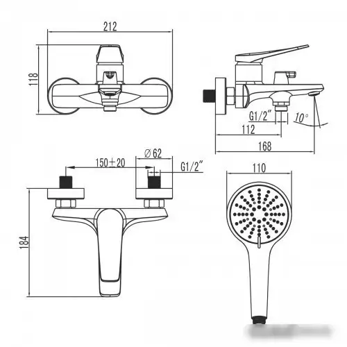 Смеситель Lemark Bronx LM3714BL - фото товара