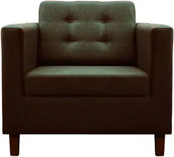 Интерьерное кресло Brioli Дилли клетка Д (J5/коричневый/опоры темные) – изображение в каталоге