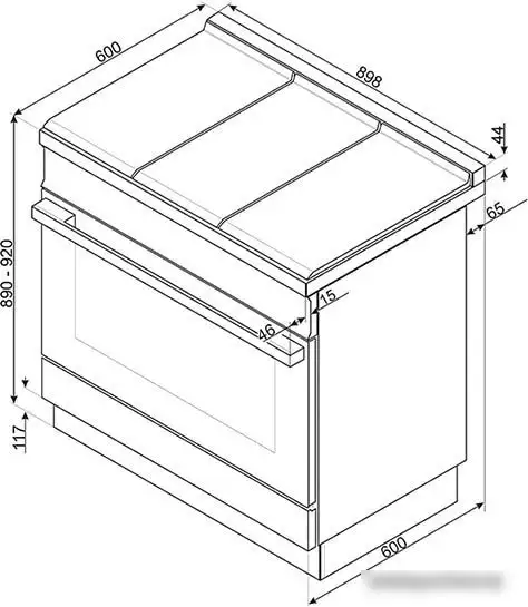 Кухонная плита Smeg CPF9GPAN — фото товара