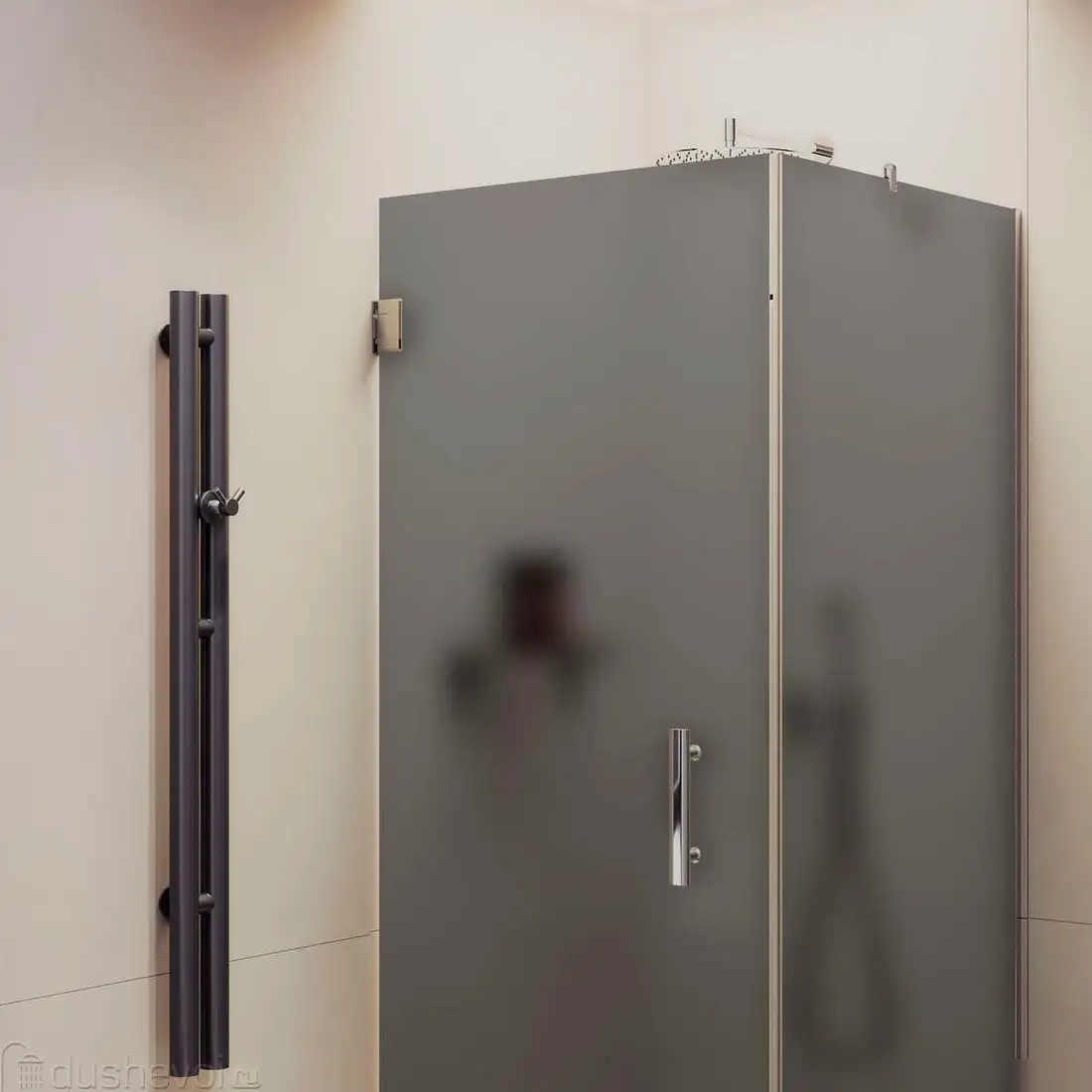 Душевой уголок MaybahGlass MGY-1307-4 (графит матовый стекло/хром глянцевый) - фото товара