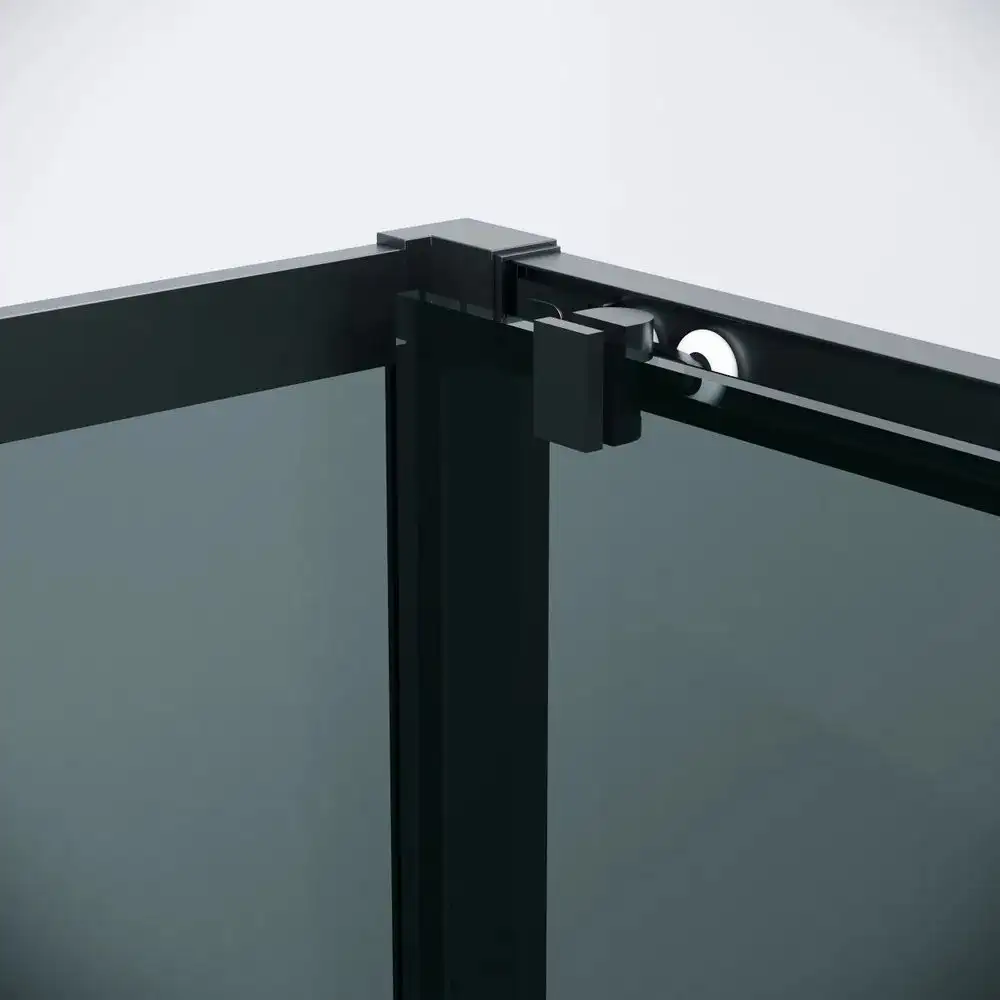 Душевой уголок Grossman Cosmo 100х100х195 120.K33.02.1010.21.10 (черный матовый/стекло тонированное) - фото товара