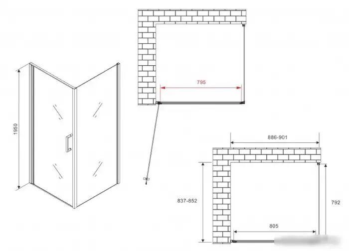 Душевой уголок Abber Sonnenstrand AG04090-S85 - фото товара