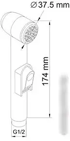 Душевая лейка Wasserkraft A043 - фото товара