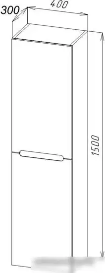 BelBagno Шкаф-пенал Etna-1500-2A-SC-WO-P-L (левый, rovere bianco) – фото товара