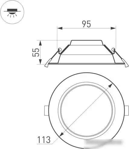 Точечный светильник Arlight IM-CYCLONE-R115-10W Warm3000 023198(2) – фото товара